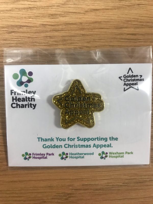 Golden Christmas Appeal Pin Badge